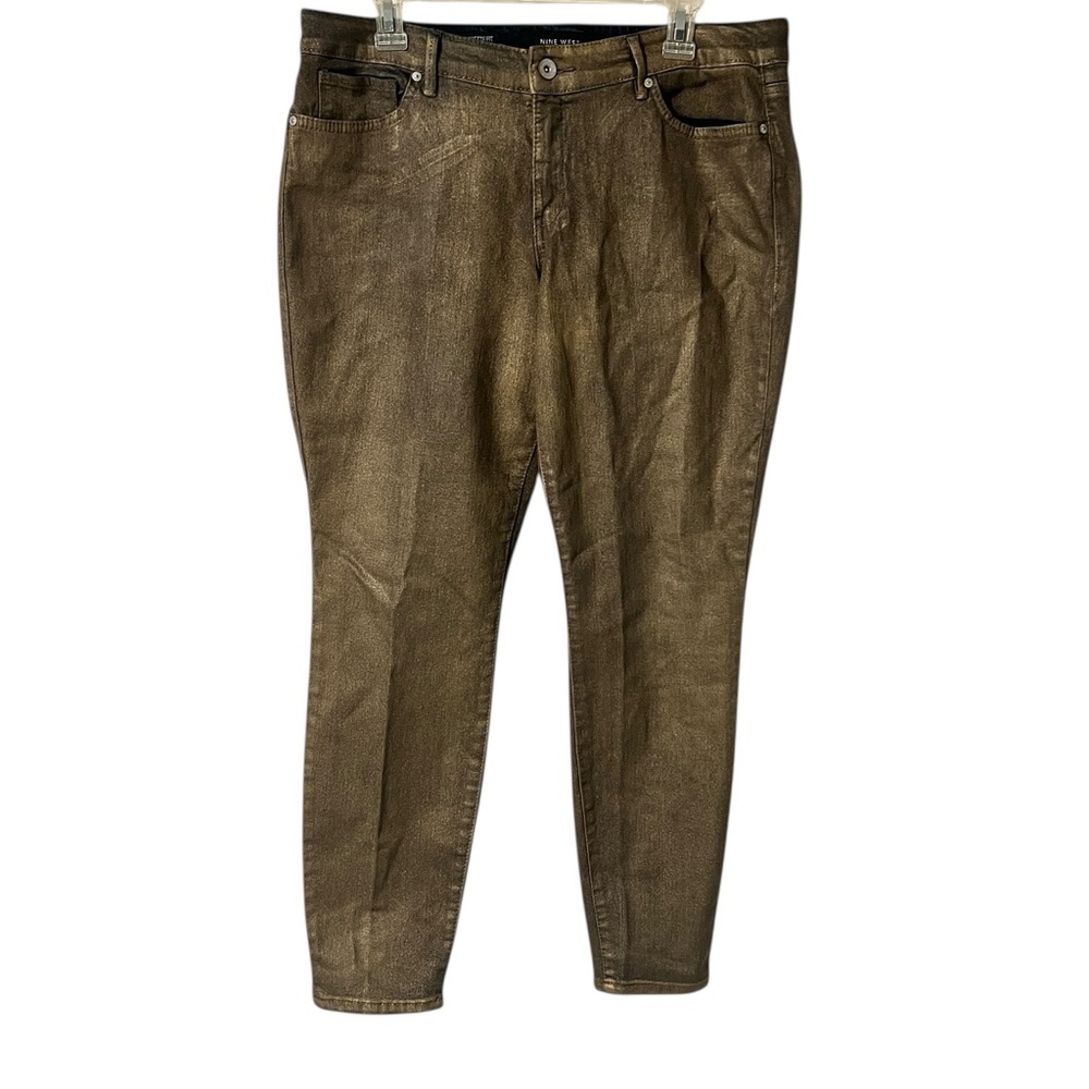 Nine West Women's Skinny Jeans - Brown/ Bronze.☑️